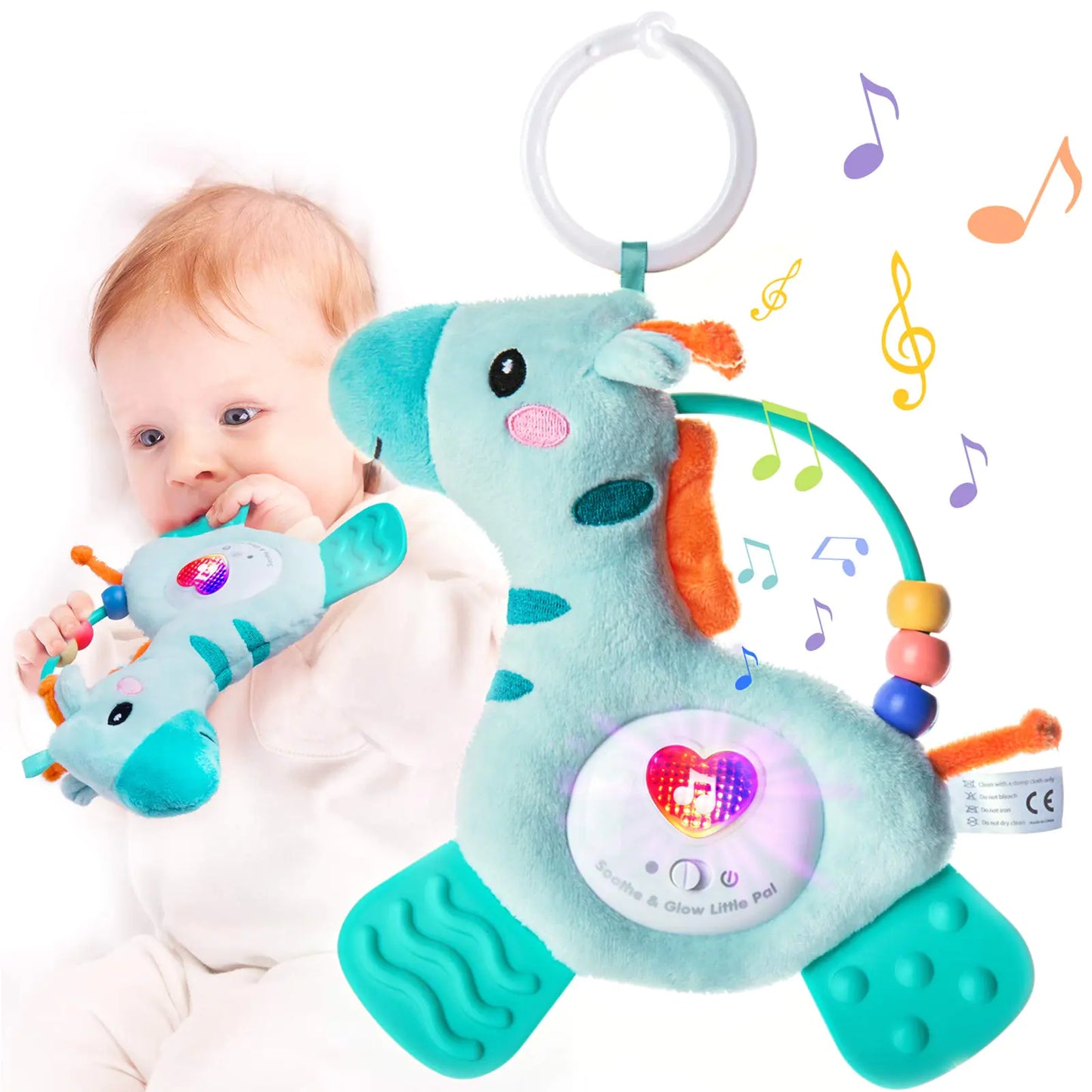 Newborn Toys Baby Teething Toy Baby Toys 0-6 Months with Teether Baby Pram - Deer