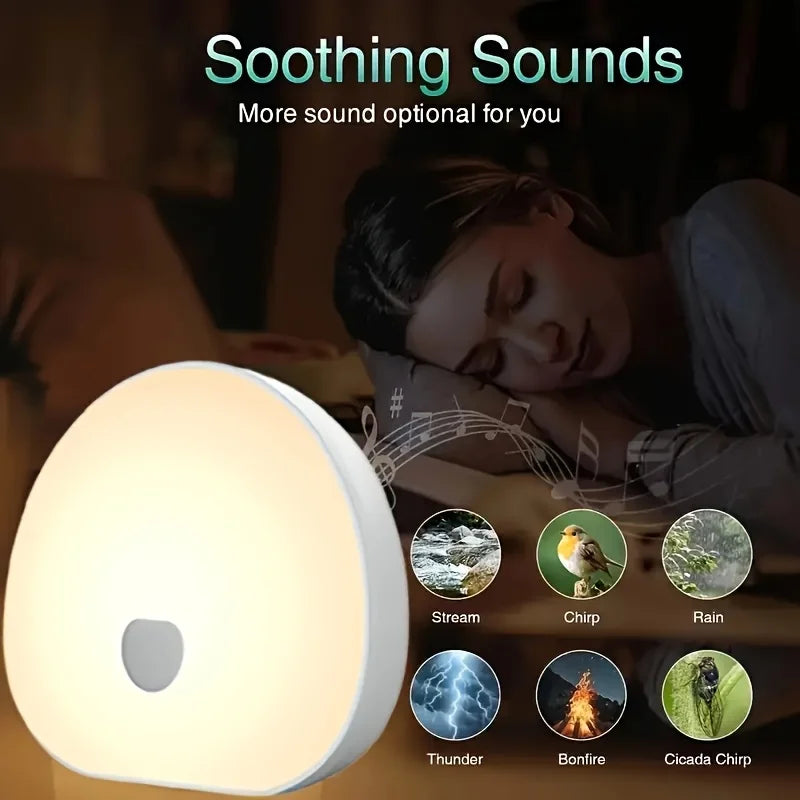Baby White Noise Night Light – 7 Colour Ambient Glow & 10 Soothing Sounds for Nursery Sleep