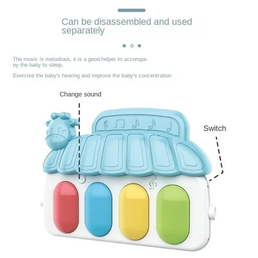 Baby Kick & Play Piano Tummy Time Mat – Musical Activity Gym