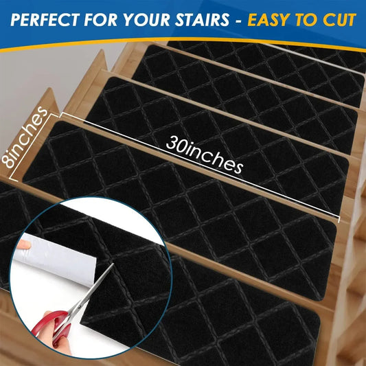 Stair Tread Carpet Mats Self Adhesive Non-Slip Water Absorption Stair Mat Step Rugs Safety Mute Floor Mats Pad