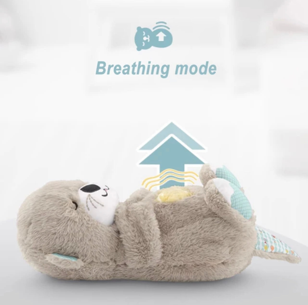 Breathing Baby Bear, Sleep and Playmate, Musical Stuffed Plush Toy with Light & Sound