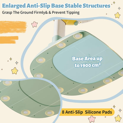 Baby Shower Stand, Toddler Bath Standing Support with Anti-Slip Base and Shower Holder, Adjustable Height, Soporte para Bañera de Bebé, Ideal Gift for Infants 6-36 Months-Yellow (Upgraded-Duck)