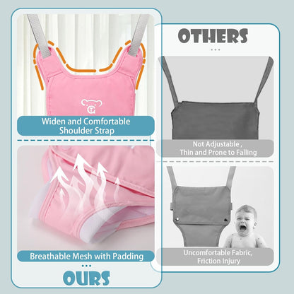 Baby Jumper, Baby Doorway Jumper with Adjustable Strap, Protable Baby Jumpers and Bouncers, Easy to Assemble, Baby Bouncer Jumper with Soft Rug