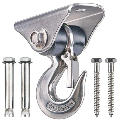 Silent Swing Hanger Stainless Steel Swing Set Hook for Porch Swing Hammok Chair