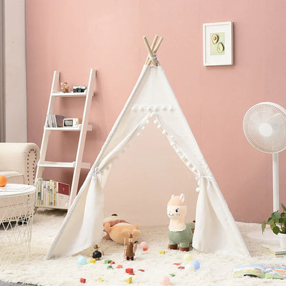 Kids Teepee Tent – Foldable Cotton Play House for Children 1.3M & 1.6M
