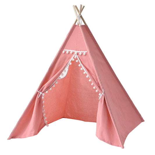 Kids Teepee Tent – Foldable Cotton Play House for Children 1.3M & 1.6M