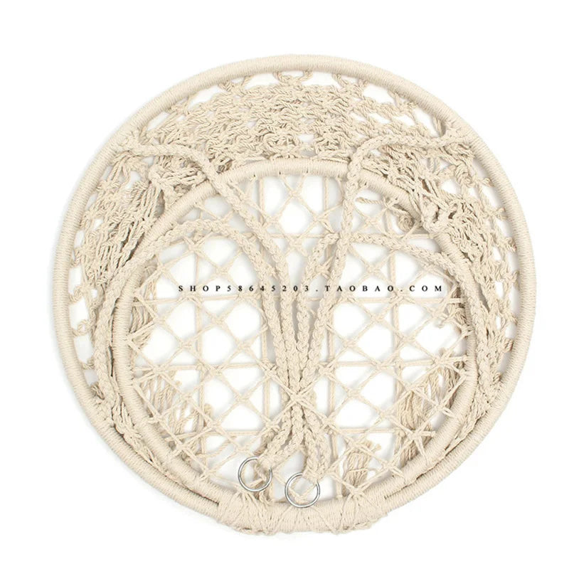 Hammock Swing Chair, Handmade Knitted Macrame Hanging Swing Chair for Indoor,Bedroom,Yard,Garden- 230 Pound Capacity