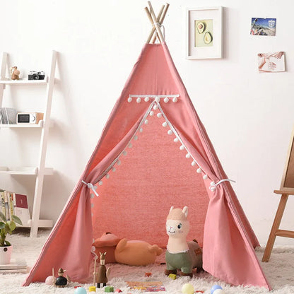 Kids Teepee Tent – Foldable Cotton Play House for Children 1.3M & 1.6M