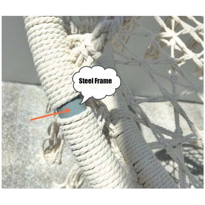 Hammock Swing Chair, Handmade Knitted Macrame Hanging Swing Chair for Indoor,Bedroom,Yard,Garden- 230 Pound Capacity