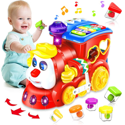Baby Toys for 1 Year Old Boy Girl Gift Musical Train Baby Toys 1 2 3 Year Old
