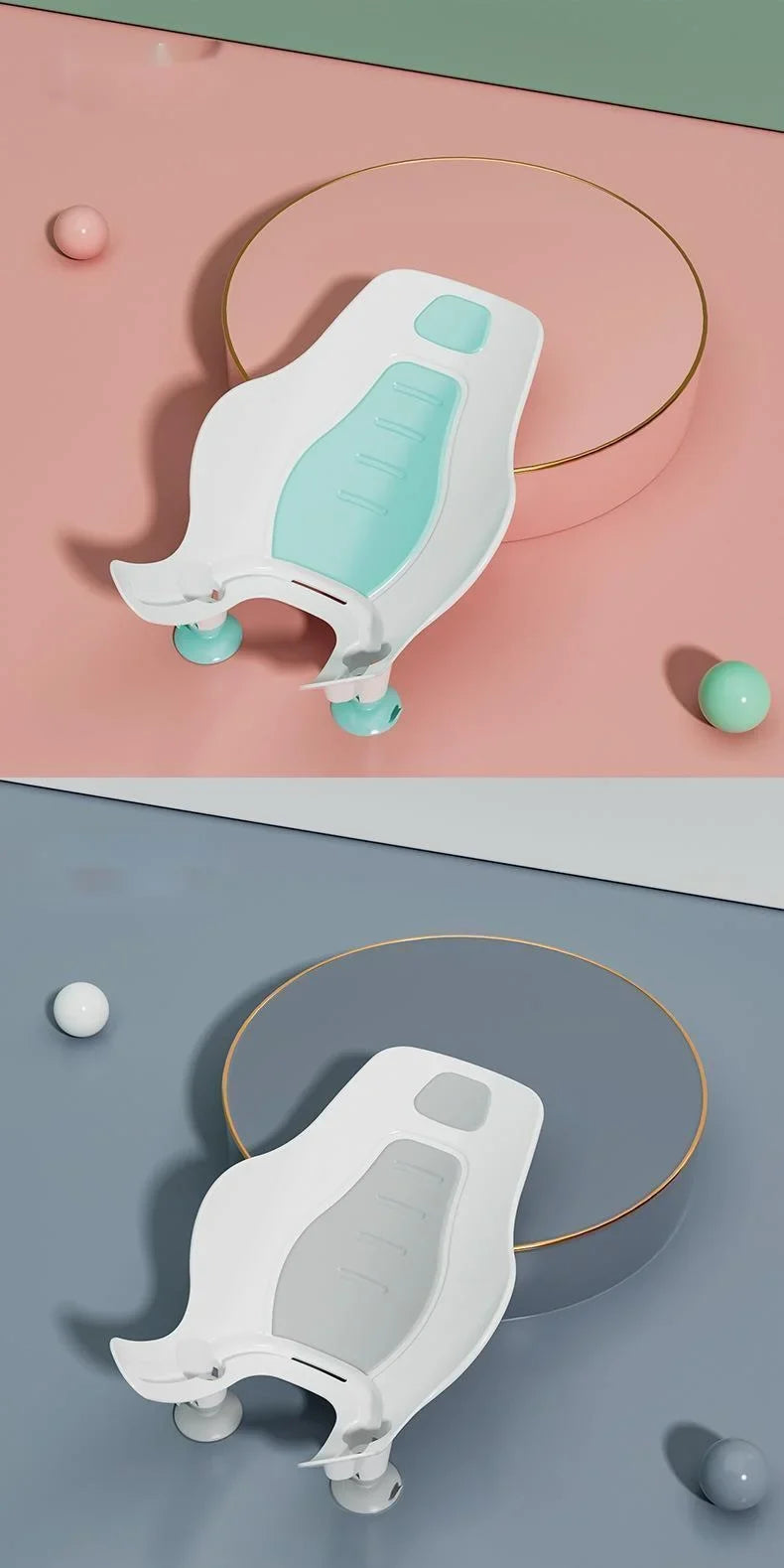 Portable Baby Wash Basin – Non-Slip PP Plastic Newborn Bath Tub with Suction Base & Drain