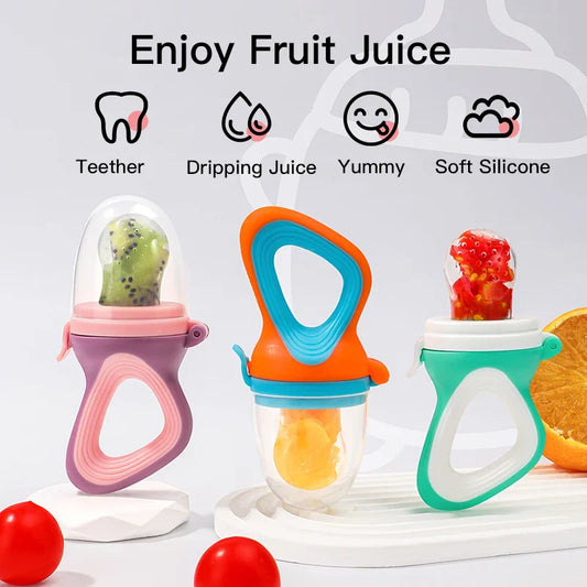 Infant Baby Food Fruit & Vegetable Feeder Pacifier with Medium Mesh Bag
