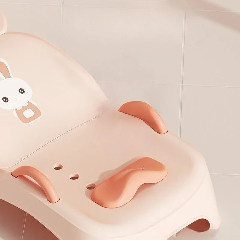 Children's Foldable Hair Washing Chair – Cartoon Shower Stool for Kids at Home
