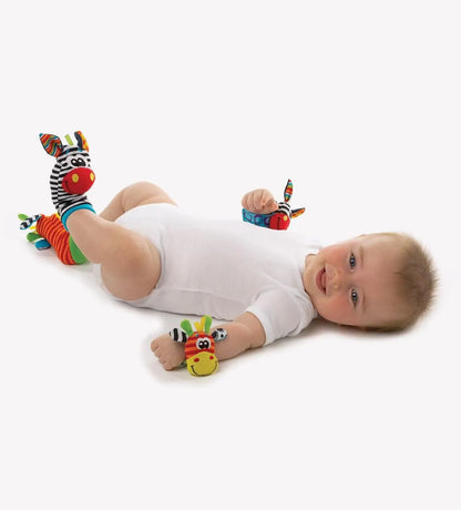 Baby Rattle Socks & Wrist Set – 4-Pack Sensory Toy
