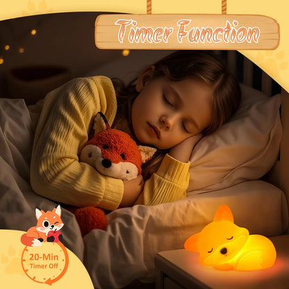 Silicone Animal Night Light – USB Rechargeable Bedside Lamp