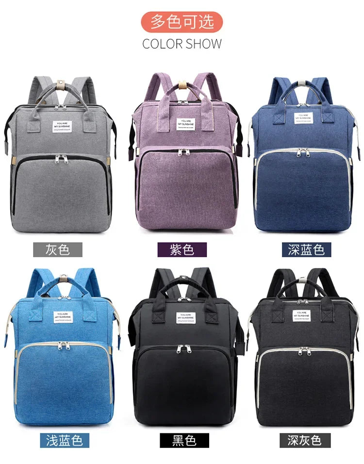 Mummy Diaper Backpack with Changing Mat – Large Travel Bag