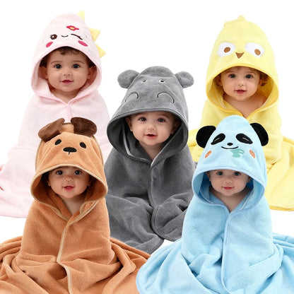 Baby Bath Towel – Super Absorbent Coral Fleece, 80×80cm