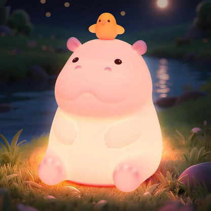 Silicone Animal Night Light – USB Rechargeable Bedside Lamp