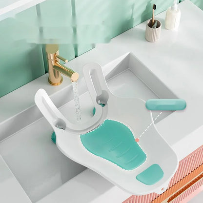 Portable Baby Wash Basin – Non-Slip PP Plastic Newborn Bath Tub with Suction Base & Drain