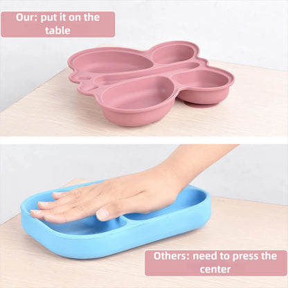 Baby Silicone Plate & Bowl Set – 2pc Non-Slip Suction