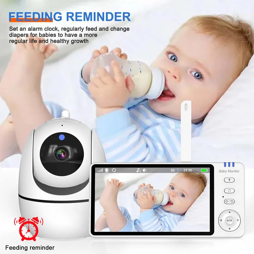 5" HD Video Baby Monitor – PTZ Camera & Night Vision