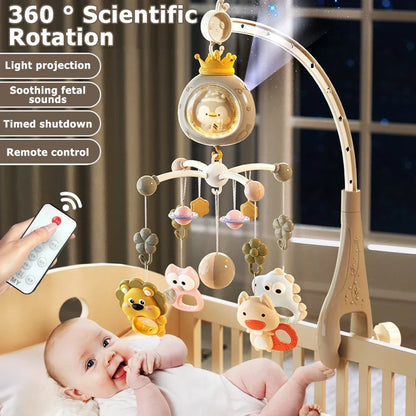 Baby Crib Mobile with Projector, Night Light & Music