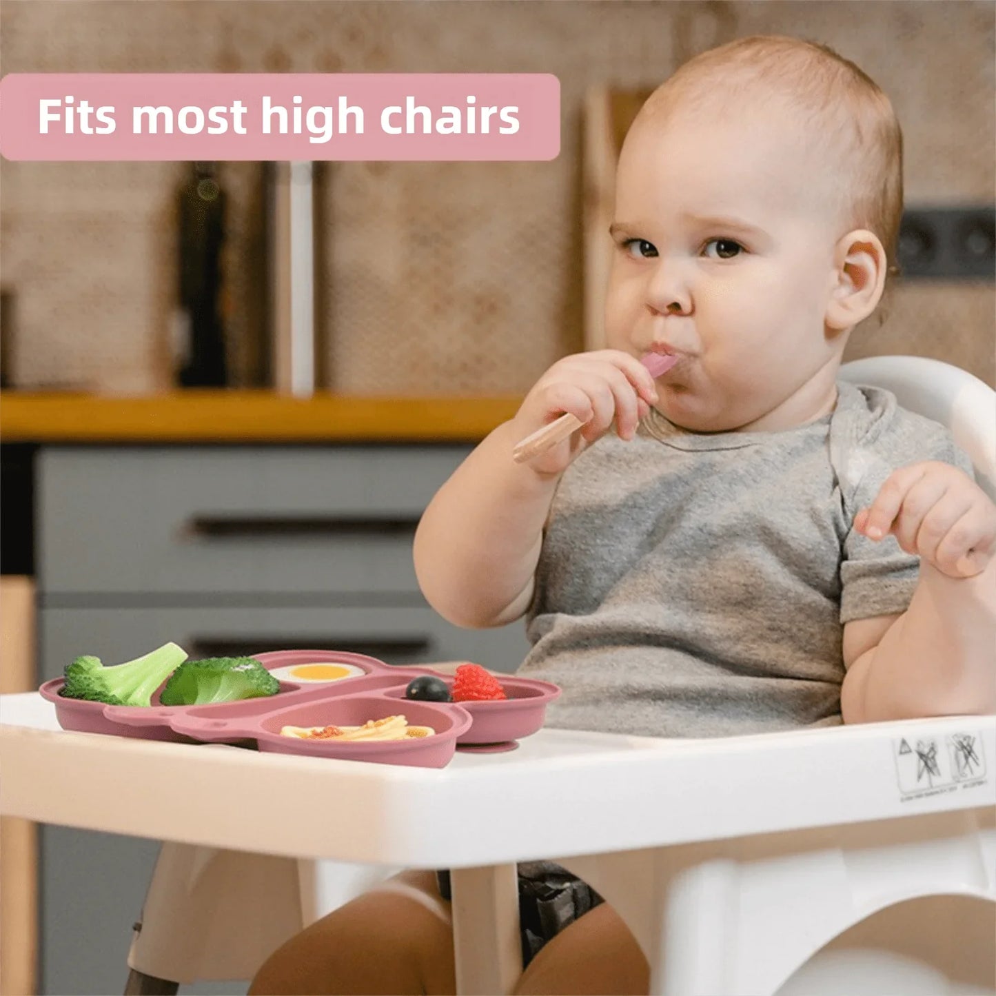 Baby Silicone Plate & Bowl Set – 2pc Non-Slip Suction