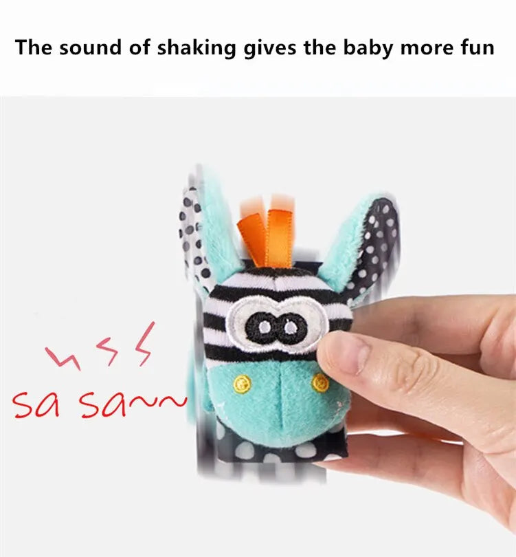 Baby Rattle Socks & Wrist Set – 4-Pack Sensory Toy