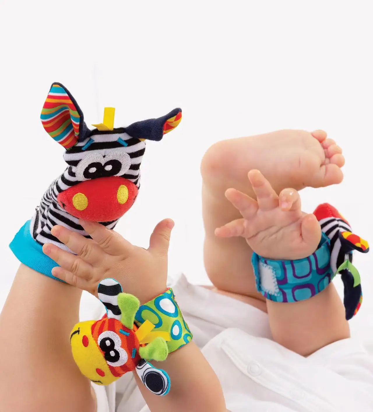 Baby Rattle Socks & Wrist Set – 4-Pack Sensory Toy