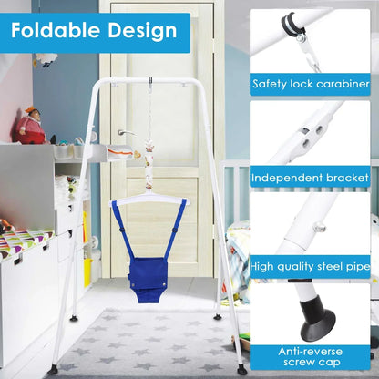 Baby Jumper Swing Outdoor Foldable Swing Set with Stand, 6 Months to 1.5 Years