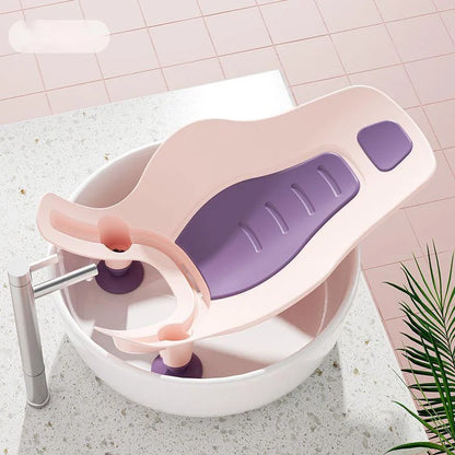Portable Baby Wash Basin – Non-Slip PP Plastic Newborn Bath Tub with Suction Base & Drain