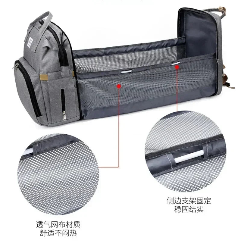 Mummy Diaper Backpack with Changing Mat – Large Travel Bag