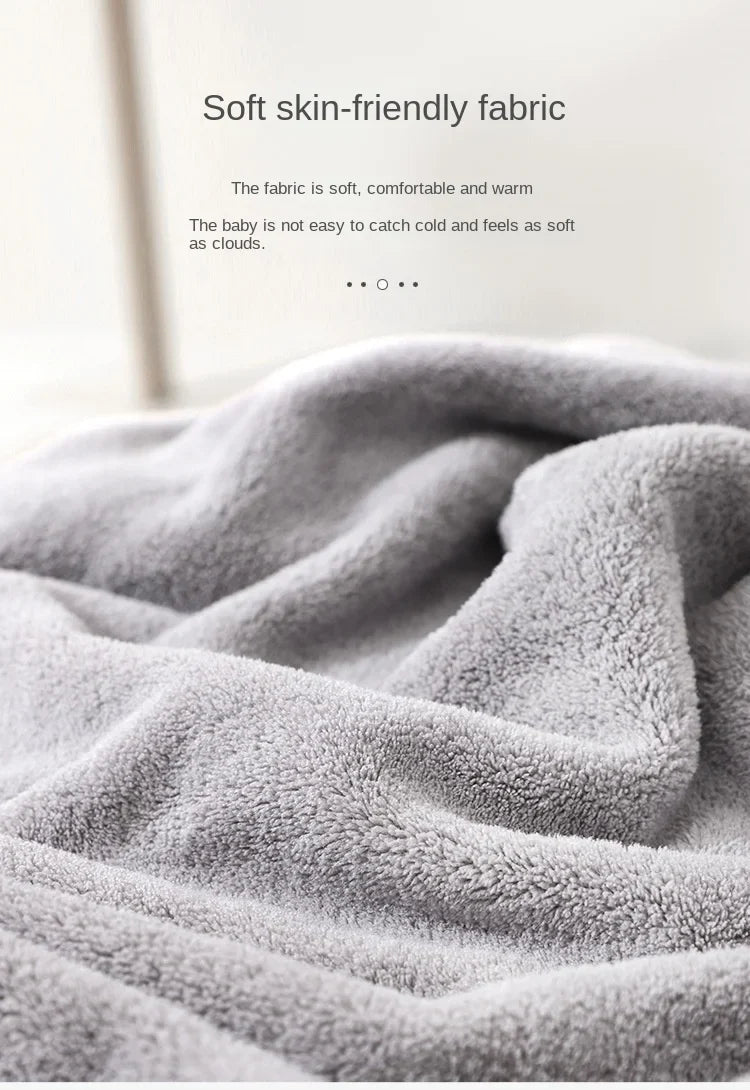 Baby Hooded Bath Towel – Super Soft Absorbent Bathrobe Blanket 80×80cm for Newborns