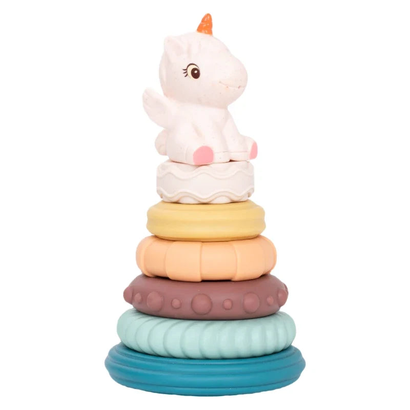 Dinosaur Stacking Tower Toy – Montessori Nesting Rings