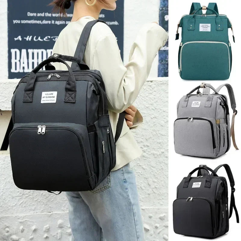 Mummy Diaper Backpack with Changing Mat – Large Travel Bag