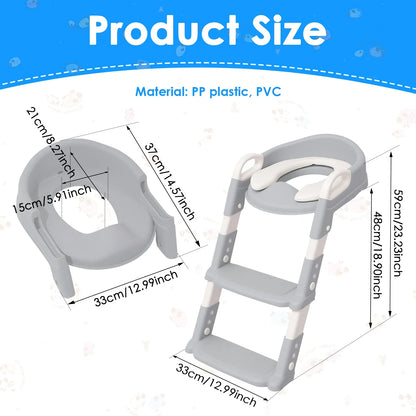 Foldable Toddler Toilet Step Stool – Potty Training Ladder