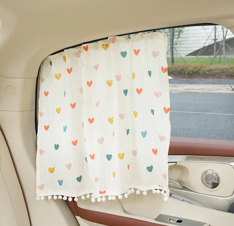 Kids Car Window Sun Shade Curtains – UV & Heat Protection