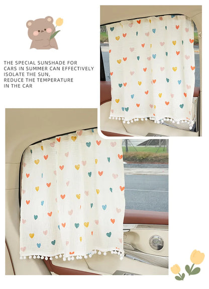 Kids Car Window Sun Shade Curtains – UV & Heat Protection