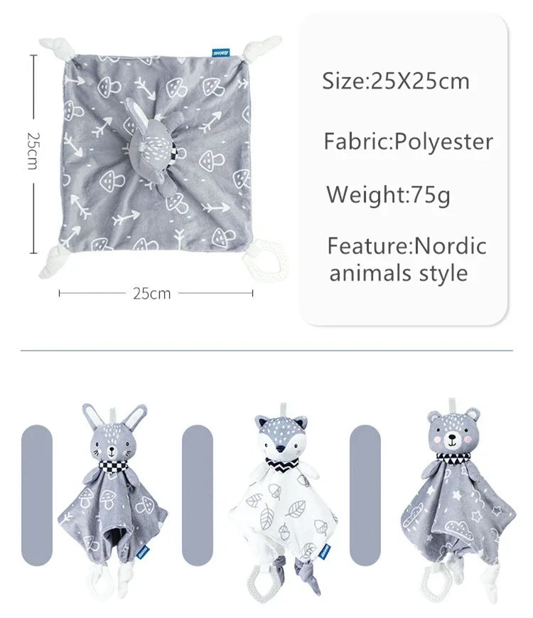 Baby Security Blanket – Plush Comforter & Rattle Toy