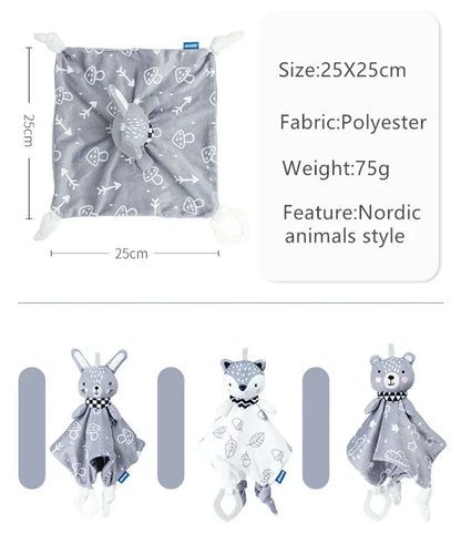 Baby Security Blanket – Plush Comforter & Rattle Toy