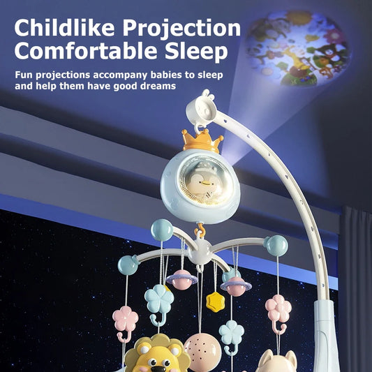 Baby Crib Mobile with Projector, Night Light & Music