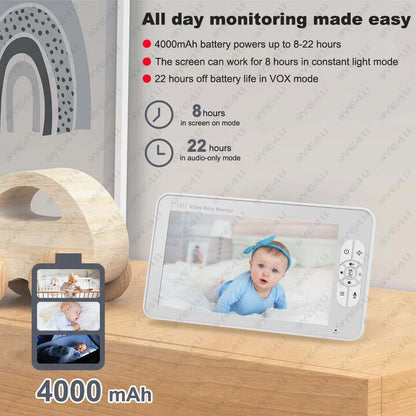 5" HD Video Baby Monitor – PTZ Camera & Night Vision