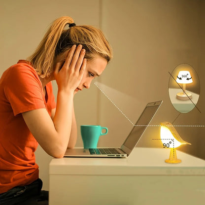 Bird Touch Bedside Lamp for Kids – USB Rechargeable Night Light