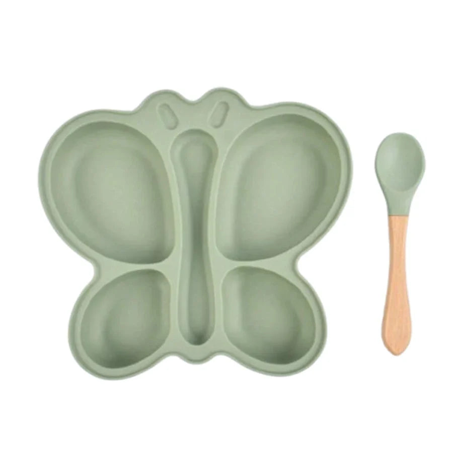 Baby Silicone Plate & Bowl Set – 2pc Non-Slip Suction