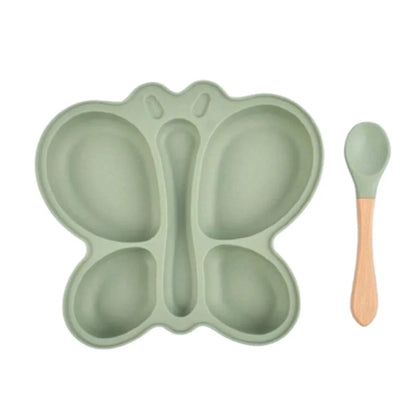 Baby Silicone Plate & Bowl Set – 2pc Non-Slip Suction