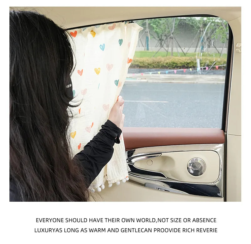 Kids Car Window Sun Shade Curtains – UV & Heat Protection