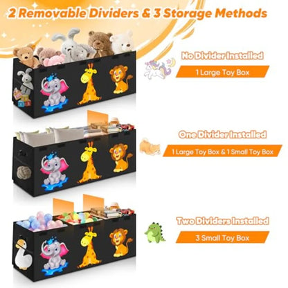 Collapsible Toy Box with Lid – Large Kids Storage Chest