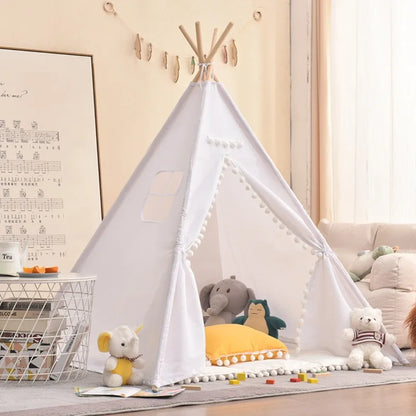 Kids Teepee Tent – Foldable Cotton Play House for Children 1.3M & 1.6M