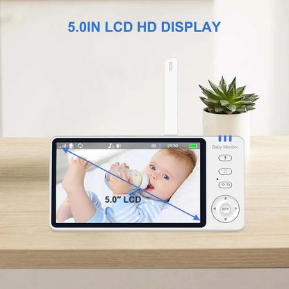 5" HD Video Baby Monitor – PTZ Camera & Night Vision