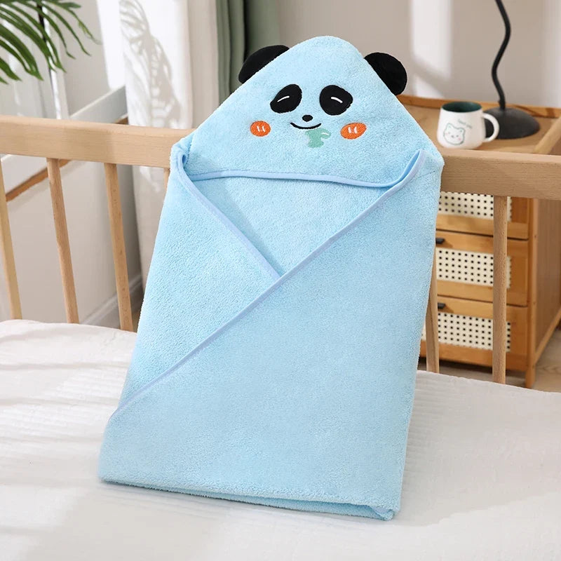 Baby Bath Towel – Super Absorbent Coral Fleece, 80×80cm